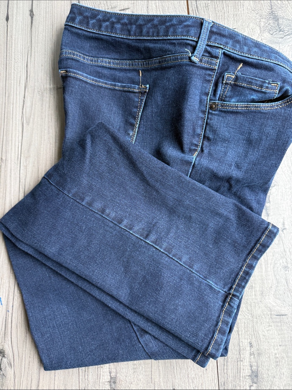 Mossimo Classic Women's Dark Blue Super Stretch Jeans mid-rise 14L Tall